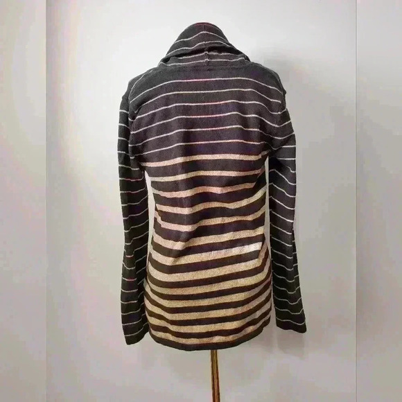 Jones New York black and  gold striped cowl neck sweater. Size large - Picture 5 of 9